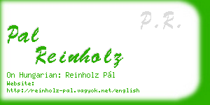 pal reinholz business card